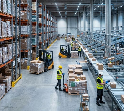 Supply chain-distribution centre environment